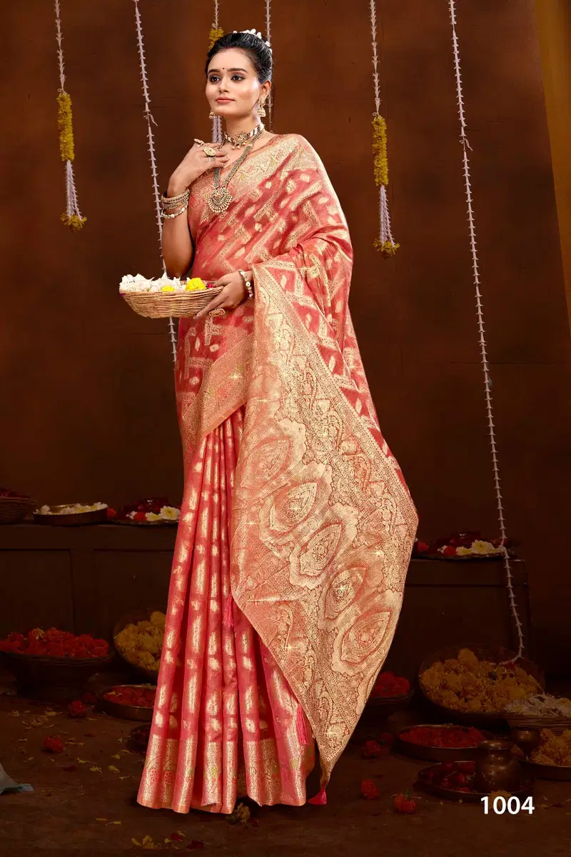 Raymond Swaroski Vol 1 By Saroj Organza Designer Sarees Wholesale Price In Surat